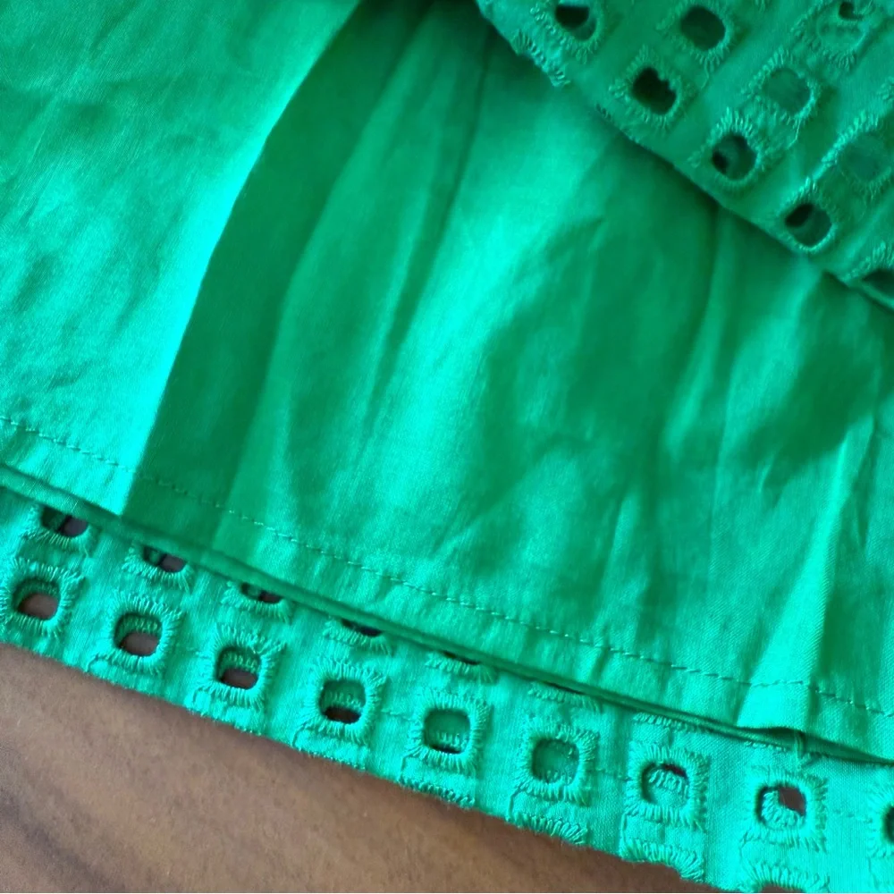 kate spade Vibrant Green Eyelet Sleeveless Tank
